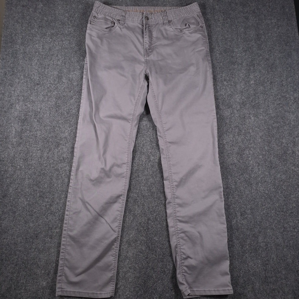 prAna Bridger Jeans Mens 35x34 Gray Slim Fit Stretch 5-Pocket Chino Pants Hiking
